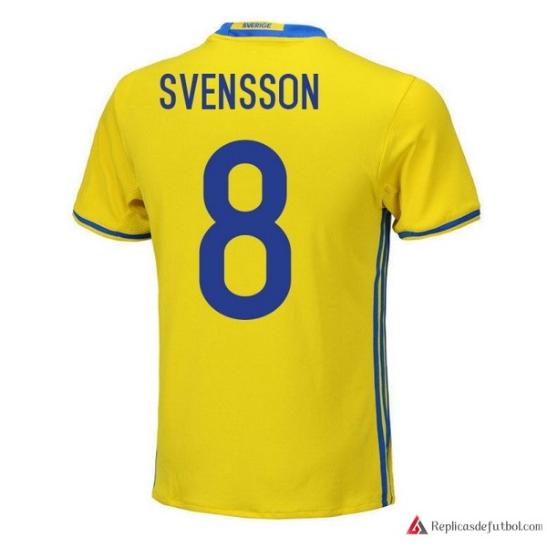 Camiseta Seleccion Sweden Primera equipación Svensson 2018 Amarillo